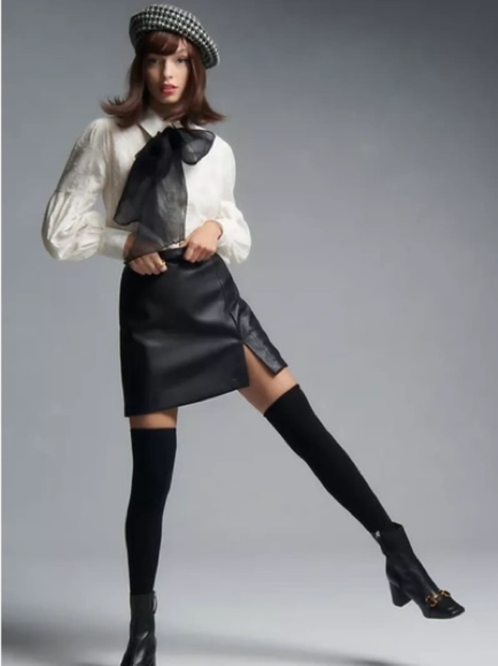 Anthropologie leather skirt